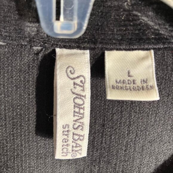 Ladies Black Cotton Jacket - Size Large - Picture 3 of 3